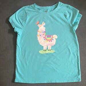 Aqua Llama Graphic Kids T-Shirt